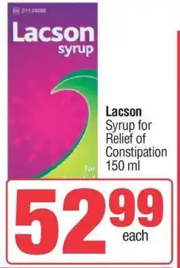 Spar Lacson Syrup offer