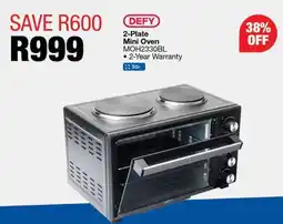 OK Furniture Defy 2-Plate Mini Oven offer