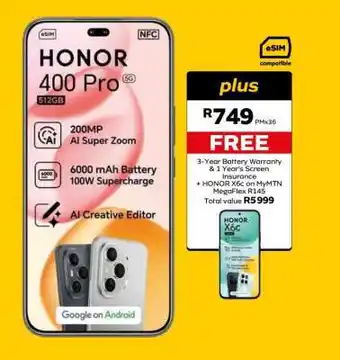 MTN HONOR 400 Pro 5G offer