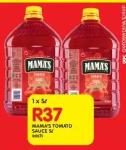 Shoprite MAMA'S TOMATO SAUCE 5ℓ offer