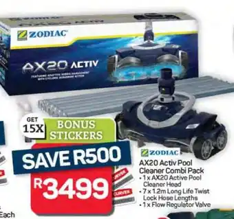 Pick n Pay Hypermarket Zodiac AX20 Activ Pool Cleaner Combi Pack offer