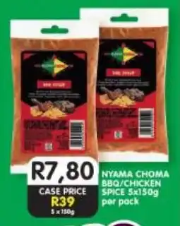 Shoprite NYAMA CHOMA BBQ/CHICKEN SPICE 5x150g per pack offer