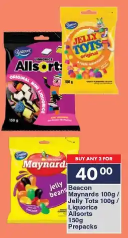 President Hyper Beacon Maynards/ Jelly Tots/ Liquorice Allsorts Prepacks offer