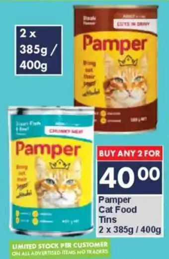 President Hyper Pamper Cat Food Tins offer