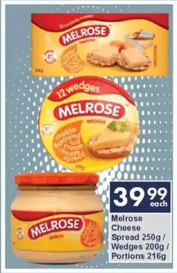 President Hyper Melrose Cheese Spread/ Wedges/ Portions offer