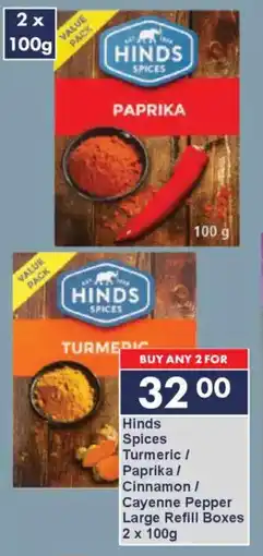 President Hyper Hinds Spices Turmeric/ Paprika/ Cinnamon/ Cayenne Pepper Large Refill Boxes offer