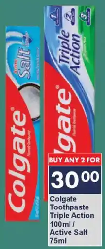 President Hyper Colgate Toothpaste Triple Action/ Active Salt offer