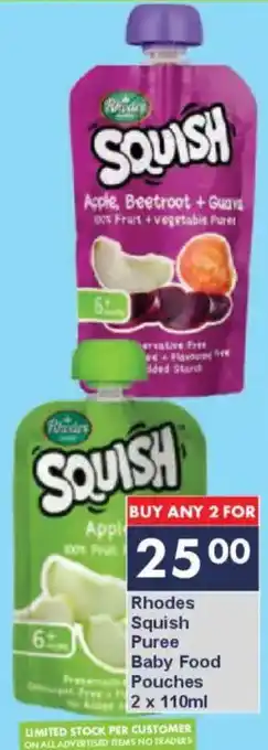 President Hyper Rhodes Squish Puree Baby Food Pouches offer