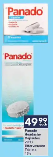 President Hyper Panado Headache Capsules/ Effervescent Tablets offer