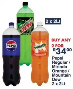 President Hyper Pepsi Regular/ Mirinda Orange/ Mountain Dew offer