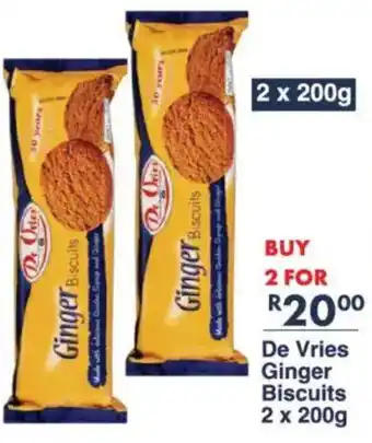 President Hyper De Vries Ginger Biscuits offer