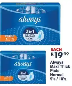 President Hyper Always Maxi Thick Pads Normal offer