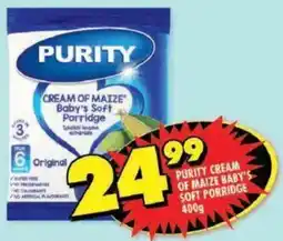 Shoprite Purity cream of maize baby's soft porridge offer