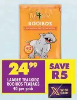 Shoprite Laager tea4kidz rooibos teabags offer