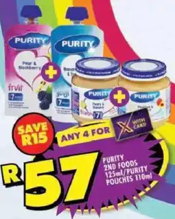 Shoprite Purity 2nd foods/ purity pouches offer