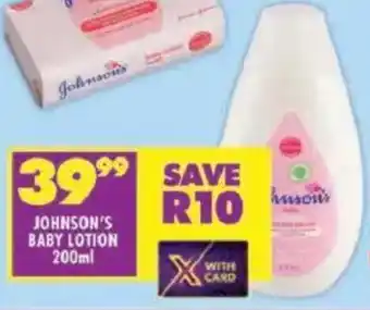 Shoprite Johnson's baby lotion offer