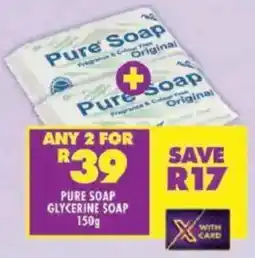 Shoprite Pure soap glycerine soap offer