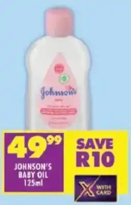 Shoprite Johnson's baby oil offer