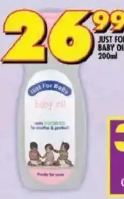 Shoprite Just for baby baby oil offer