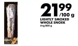 Woolworths Lightly smoked whole snoek offer