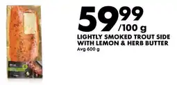 Woolworths Lightly smoked trout side with lemon & herb butter offer