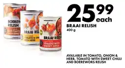 Woolworths Braai relish offer