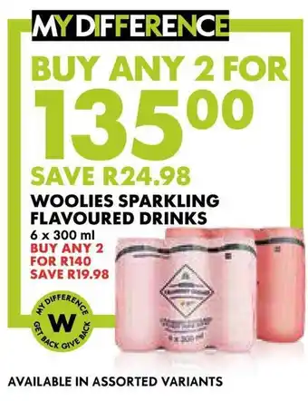 Woolworths Woolies sparkling flavoured drinks offer