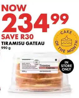 Woolworths Tiramisu gateau offer