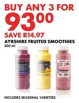 Woolworths Ayrshire fruited smoothies offer