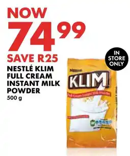 Woolworths Nestlé klim full cream instant milk powder offer