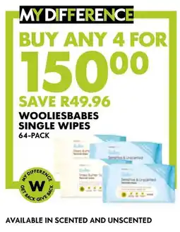 Woolworths Wooliesbabes single wipes offer