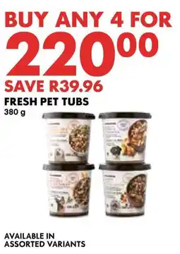 Woolworths Fresh pet tubs offer