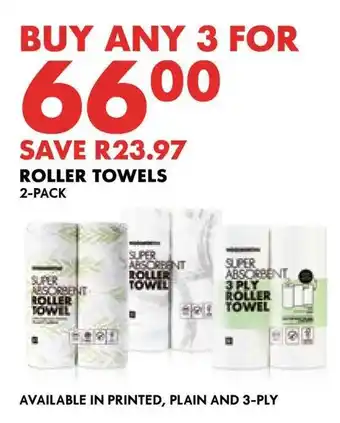 Woolworths Roller towels offer