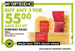 Woolworths Everyday pasta offer