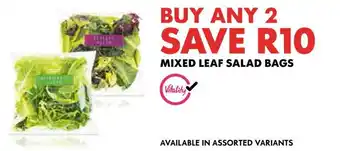 Woolworths Mixed leaf salad bags offer
