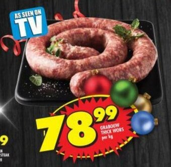 Shoprite Grabouw Thick Wors per kg offer