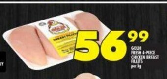 Shoprite Goldi Fresh 4-Piece Chicken Breast Fillets per kg offer