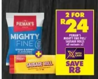 Shoprite Pieaman's Mighty Fine Pies / Sausages Rolls all Variants x2 offer