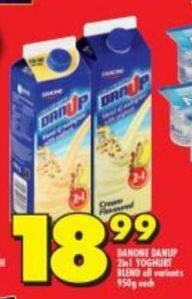 Shoprite Danone Danup 2in1 Yoghurt Blend All Variants 950g each offer