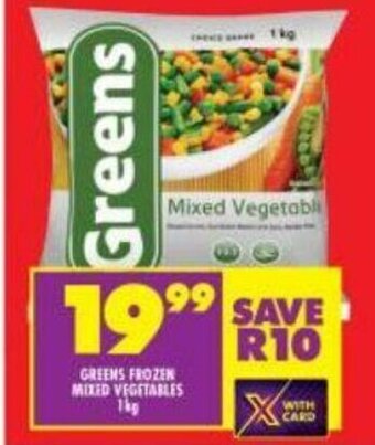 Shoprite Green Frozen Mixed Vegetables 1kg offer