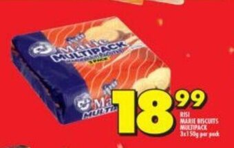 Shoprite Risi Marie Biscuits Multipack 3x150g per pack offer