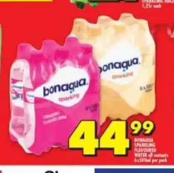 Shoprite Bonaqua Sparkling Flavoured Water All Variants 6x500ml per pack offer