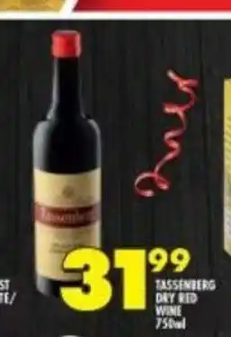 Shoprite Tassenberg Dry Red Wine 750ml offer