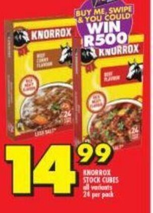 Shoprite Knorrox Stock Cubes All Variants 24 per pack offer