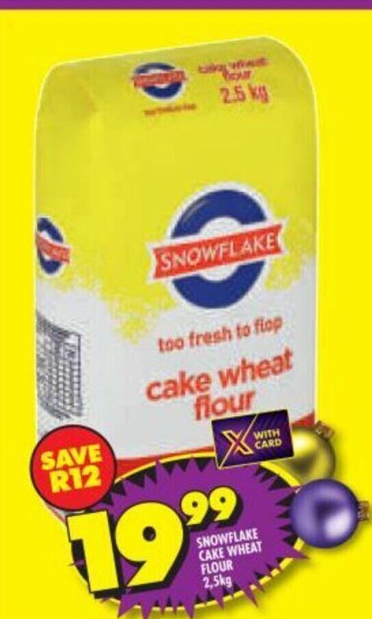 Snowflake Cake Wheat Flour 2.5kg offer at Shoprite