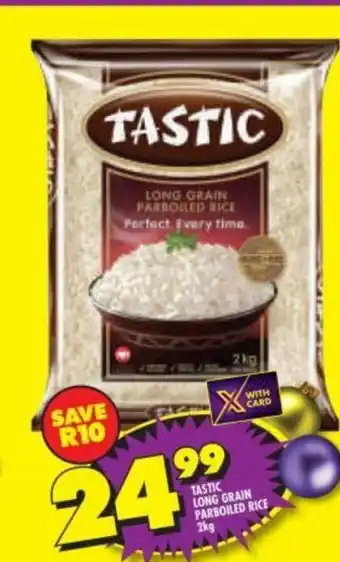 Shoprite Tastic Long Grain Parboiled Rice 2kg each offer