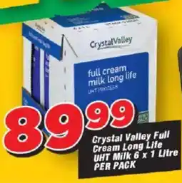 OK Grocer Crystal Valley Full Cream Long Life UHT Milk offer