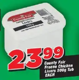 OK Grocer County Fair Frozen Chicken Livers Tub offer