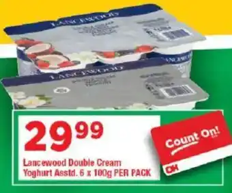 OK Grocer Lancewood Double Cream Yoghurt Asstd. offer