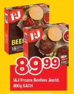 OK Grocer I&J Frozen Beefers Asstd. offer